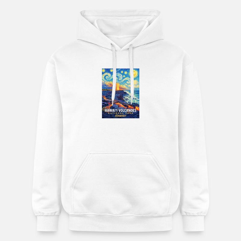 Parc national du volcan d’Hawaï - Sweat à capuche Softstyle® Gildan Unisexe - blanc