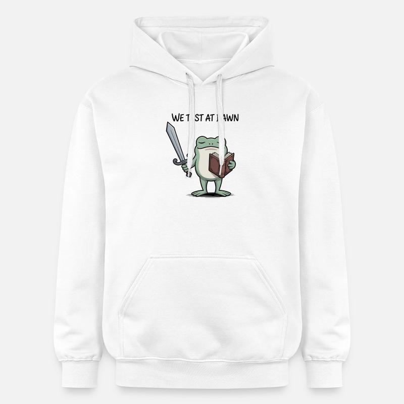 Chevalier Grenouille de Test de l’Aube - Sweat à capuche Softstyle® Gildan Unisexe - blanc