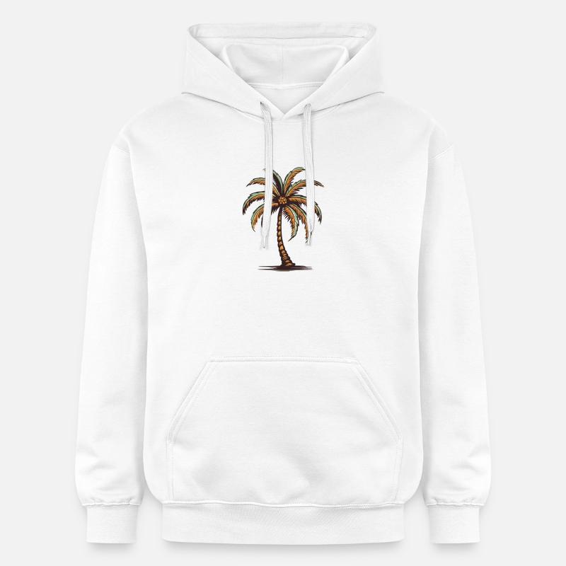 Île Palm - Sweat à capuche Softstyle® Gildan Unisexe - blanc