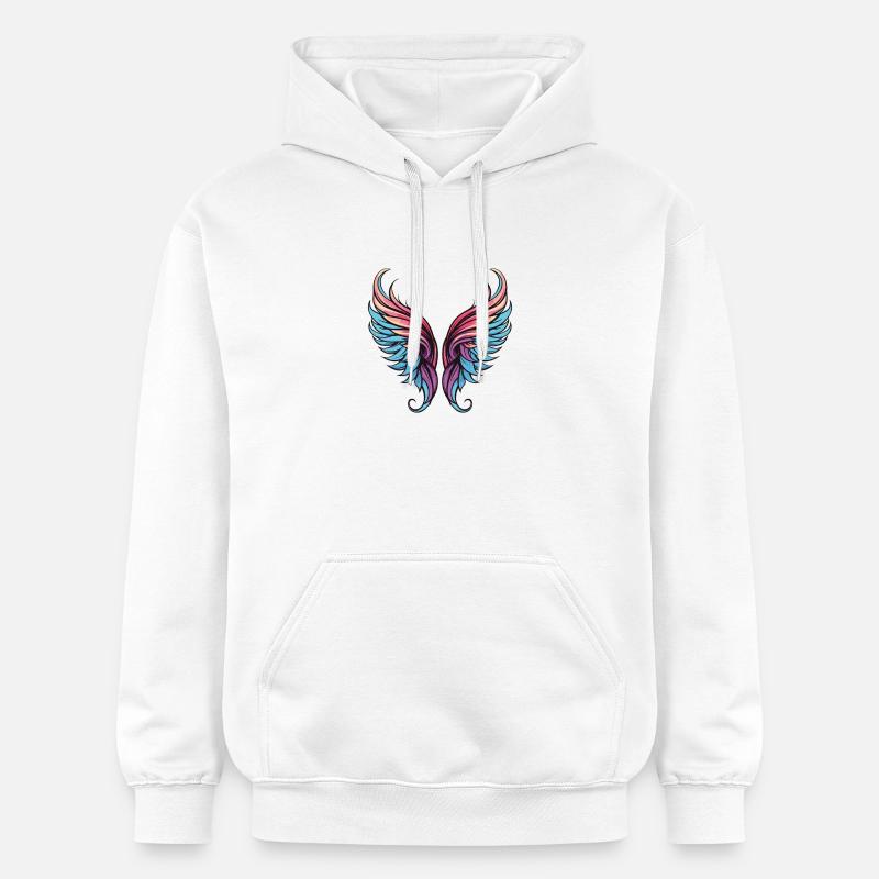 Icône des ailes - Sweat à capuche Softstyle® Gildan Unisexe - blanc