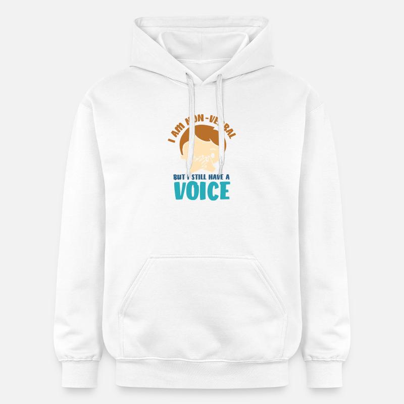 Autisme Autisme Syndrome d’Asperger - Sweat à capuche Softstyle® Gildan Unisexe - blanc