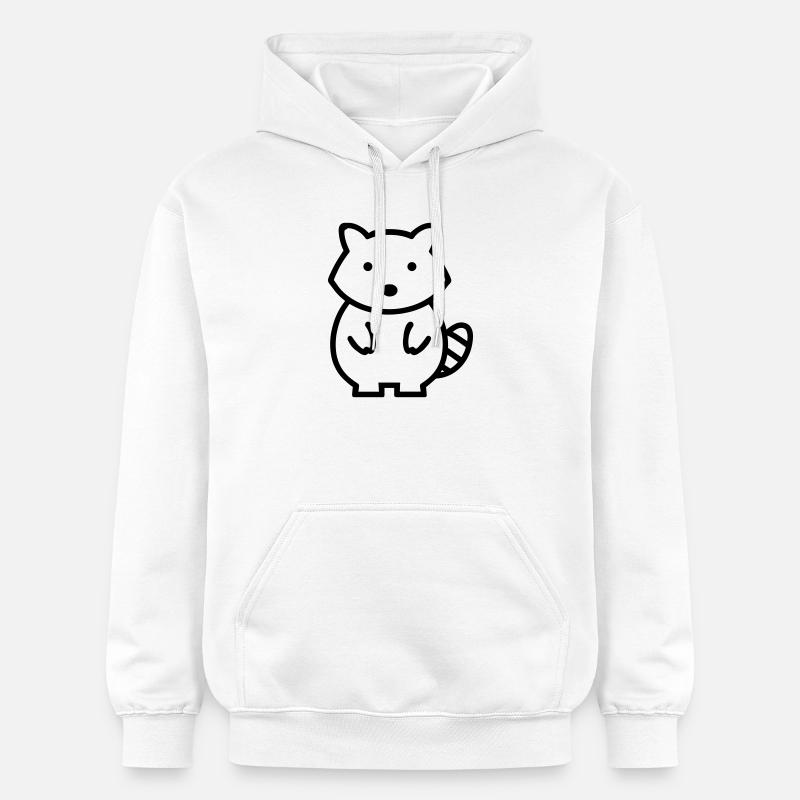 raton laveur - Sweat à capuche Softstyle® Gildan Unisexe - blanc