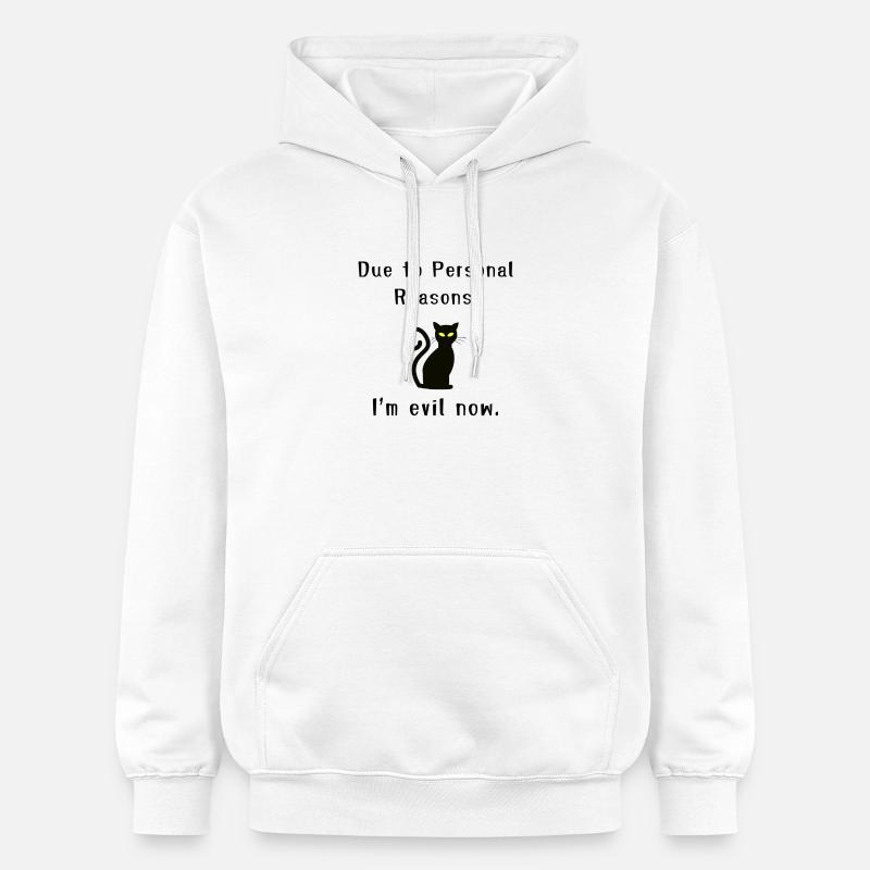 Chat maléfique - Sweat à capuche Softstyle® Gildan Unisexe - blanc