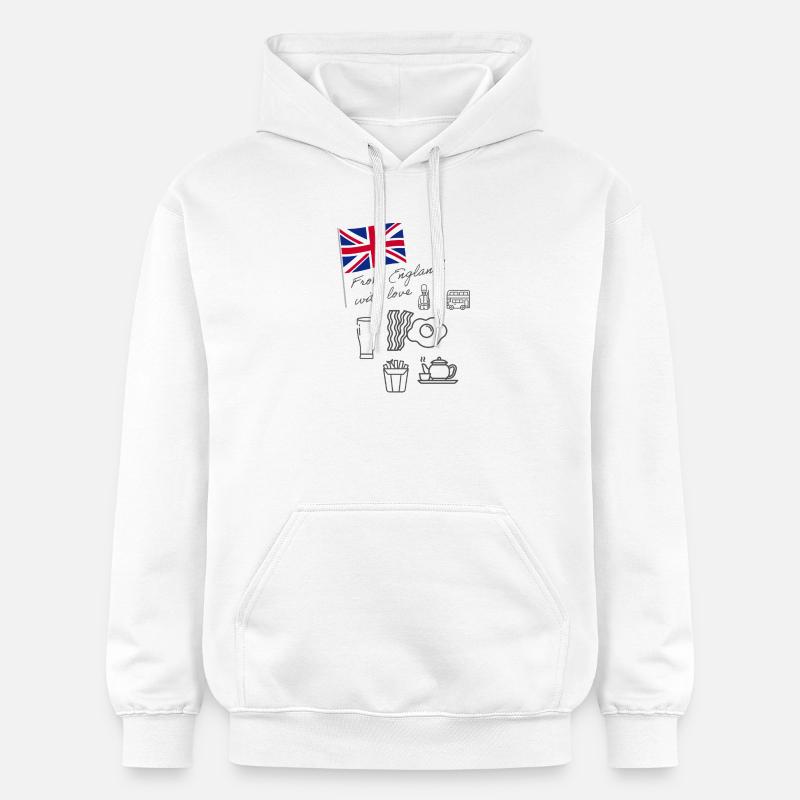EXANGLIA - Sweat à capuche Softstyle® Gildan Unisexe - blanc