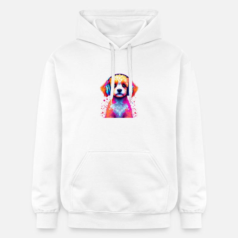 Casque Caniche - Sweat à capuche Softstyle® Gildan Unisexe - blanc
