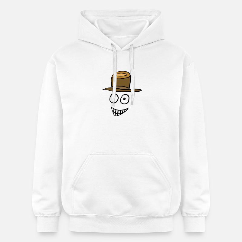 Visage heureux face face émotions - Sweat à capuche Softstyle® Gildan Unisexe - blanc