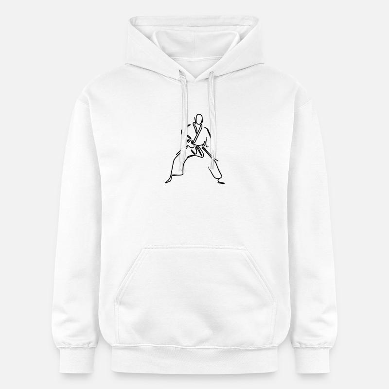 Judo Sketch - Sweat à capuche Softstyle® Gildan Unisexe - blanc