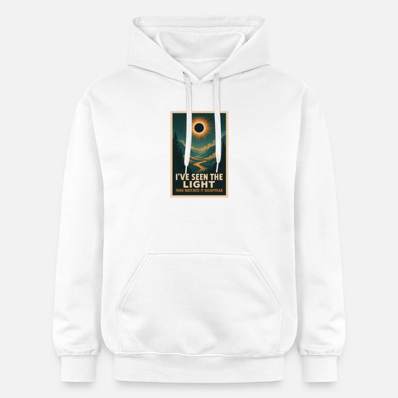 Light Disappears | Eclipse - Gildan Unisex Softstyle® Midweight Hoodie - white