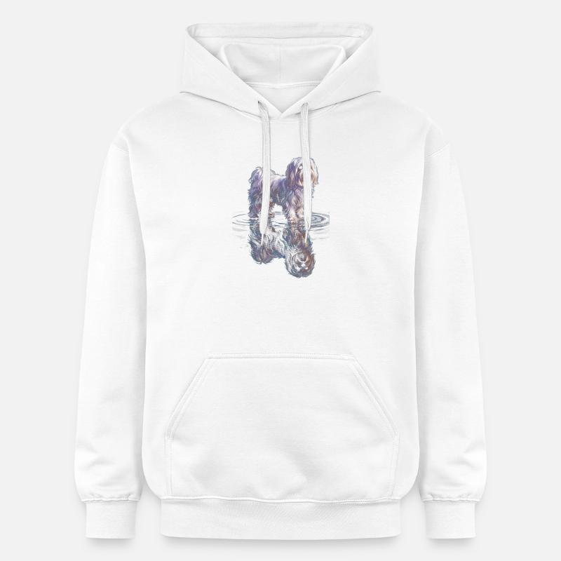 Maltais avec réflexion de l’eau - Sweat à capuche Softstyle® Gildan Unisexe - blanc