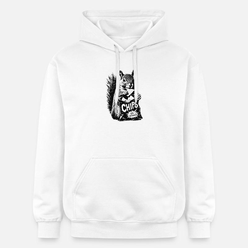 Chips Eichhörnchen - Gildan Unisex Softstyle® Midweight Hoodie - Weiß