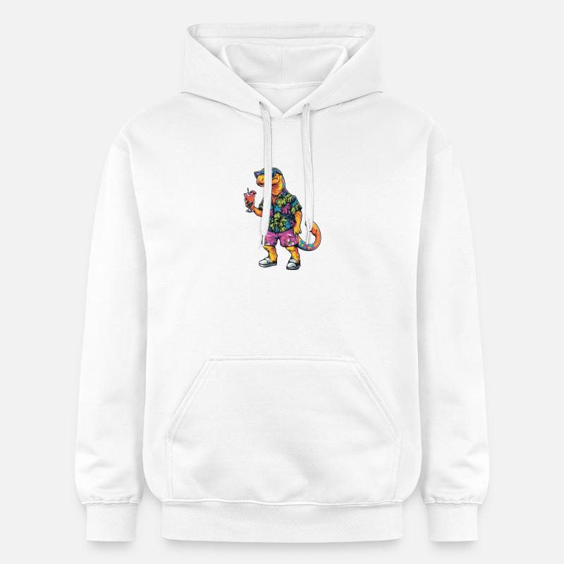 Dinosaur brontosaurus Comic Summer - Gildan Unisex Softstyle® Midweight Hoodie - white