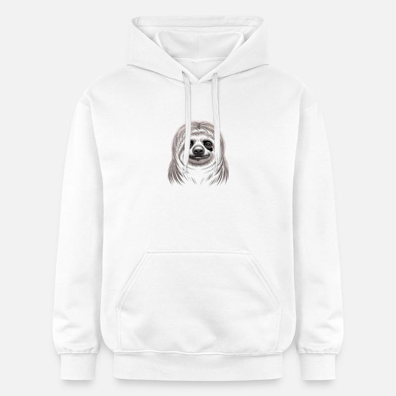 Faultier - Gildan Unisex Softstyle® Midweight Hoodie - Weiß