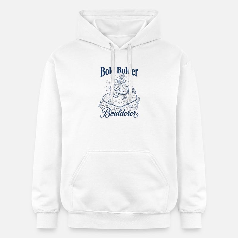Bouldering Bold Bolder Boulderer - Gildan Unisex Softstyle® Midweight Hoodie - white