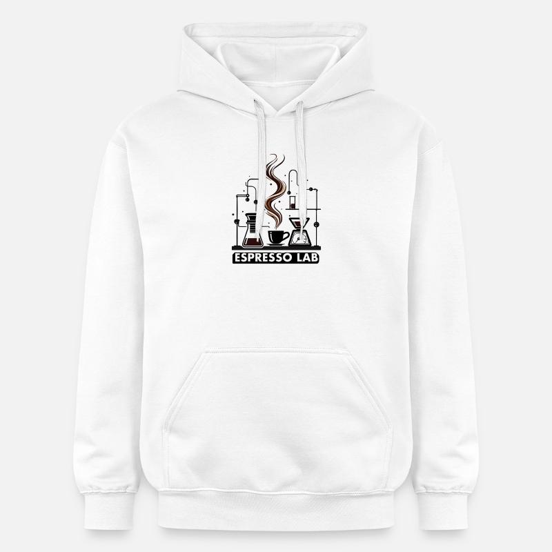 Rituel d’espresso Espresso Lab - Sweat à capuche Softstyle® Gildan Unisexe - blanc