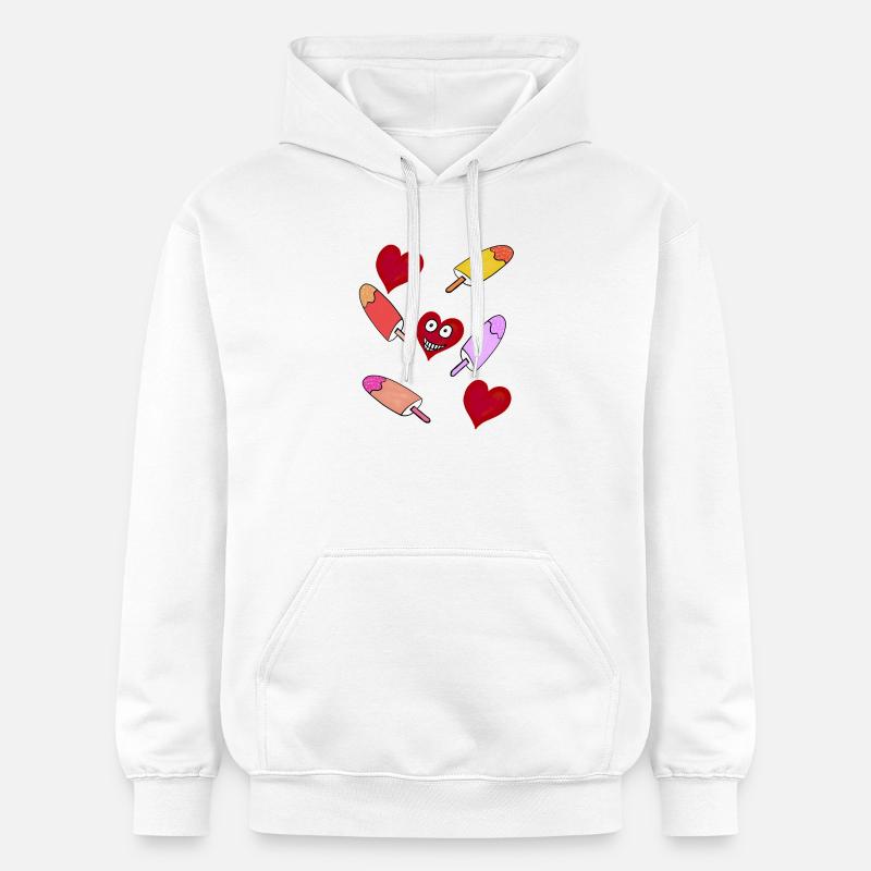 Eis Eiskrem Eiscreme Kinder - Gildan Unisex Softstyle® Midweight Hoodie - Weiß