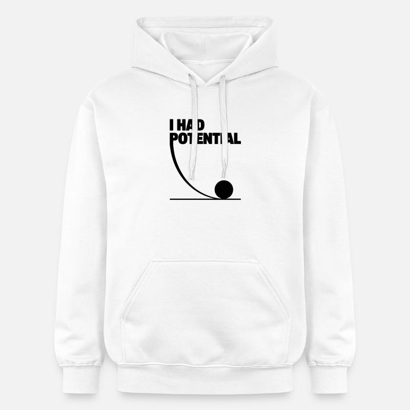 I had potential science math physics - Gildan Unisex Softstyle® Midweight Hoodie - white