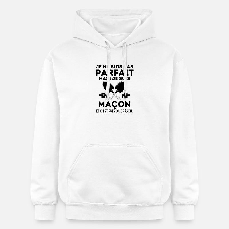Maçon maçonnerie - Sweat à capuche Softstyle® Gildan Unisexe - blanc