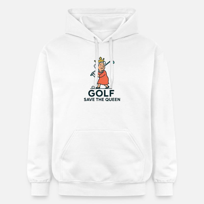 Golf save the Queen 2 - Sweat à capuche Softstyle® Gildan Unisexe - blanc