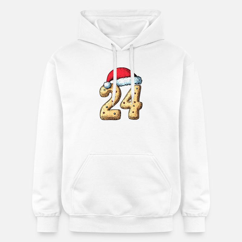 Biscuit de Noël à 24 chiffres - Sweat à capuche Softstyle® Gildan Unisexe - blanc