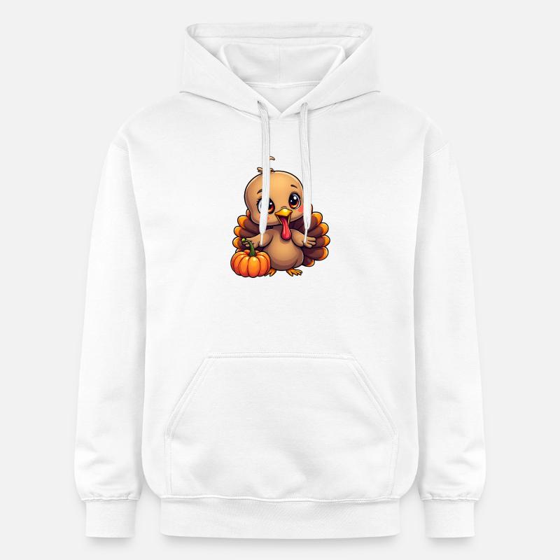 Bébé dinde de Thanksgiving - Sweat à capuche Softstyle® Gildan Unisexe - blanc