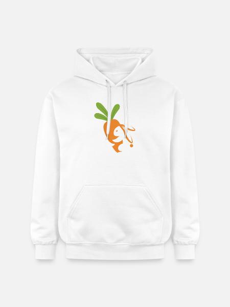 Karottenlächelndes Maskottchen - Gildan Unisex Softstyle® Midweight Hoodie - Weiß