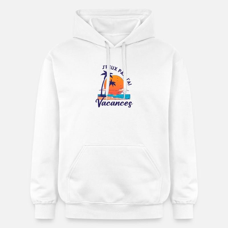 Vacances Palm Sunset Graphique - Sweat à capuche Softstyle® Gildan Unisexe - blanc