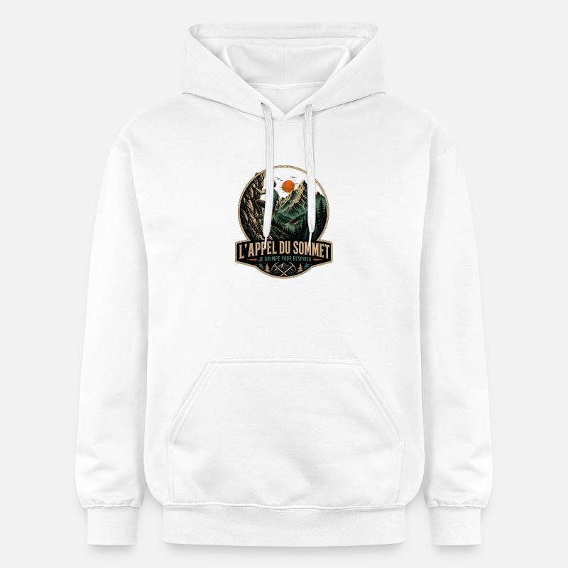 Appel du Sommet Grimpeur - Sweat à capuche Softstyle® Gildan Unisexe - blanc