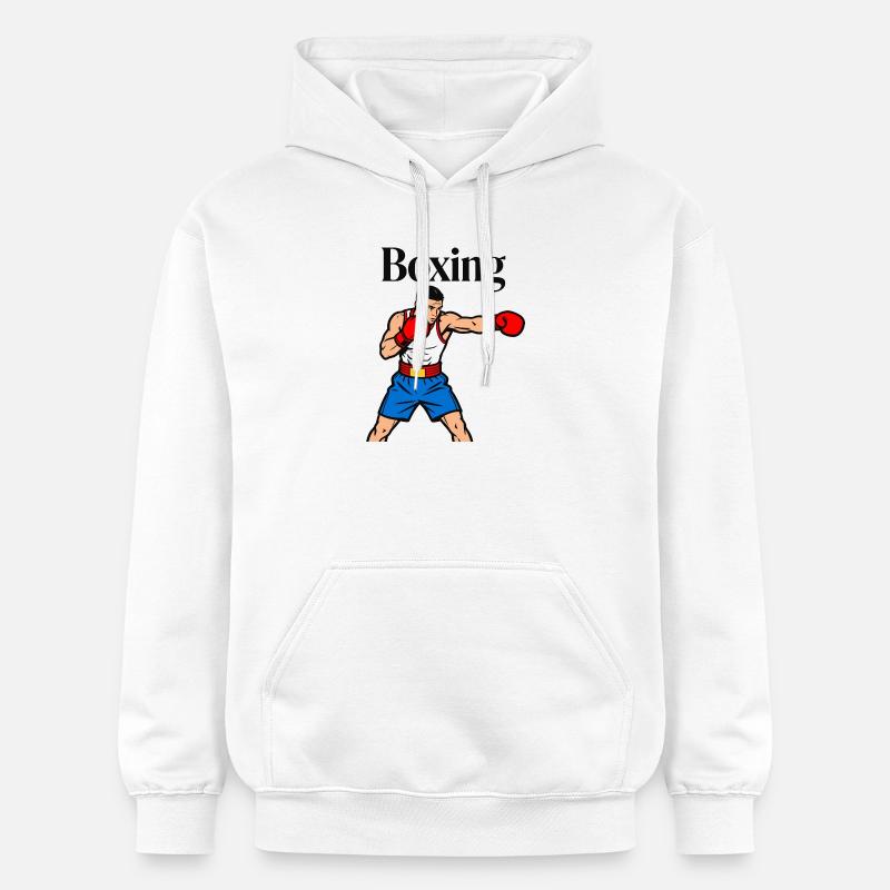 KO en boxe - Sweat à capuche Softstyle® Gildan Unisexe - blanc