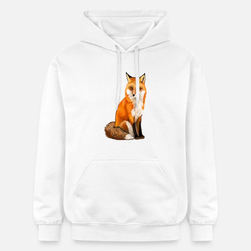 renard - Sweat à capuche Softstyle® Gildan Unisexe - blanc