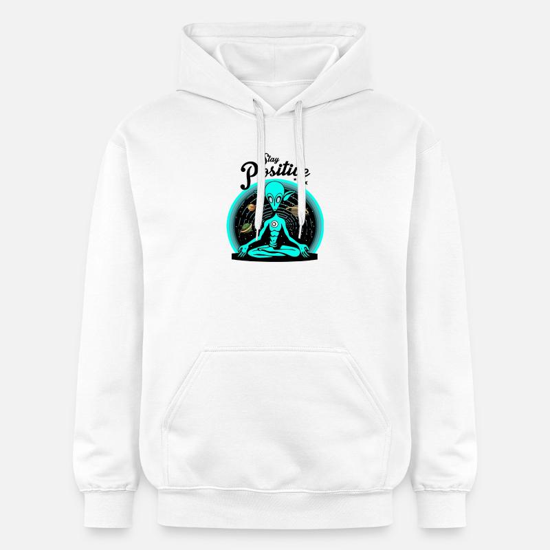 Restez positif - Sweat à capuche Softstyle® Gildan Unisexe - blanc