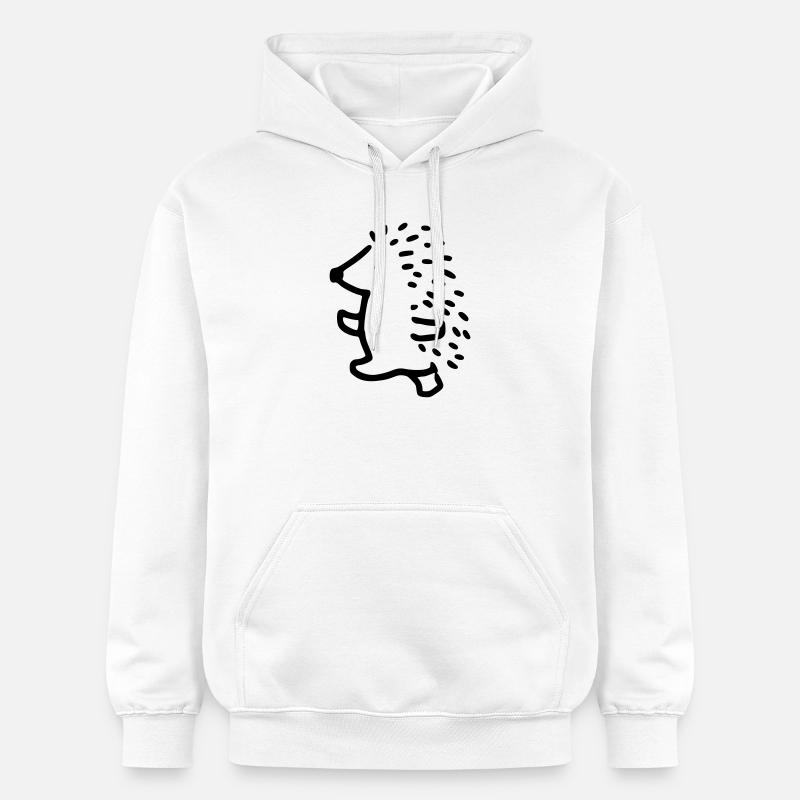 Hérisson - Sweat à capuche Softstyle® Gildan Unisexe - blanc