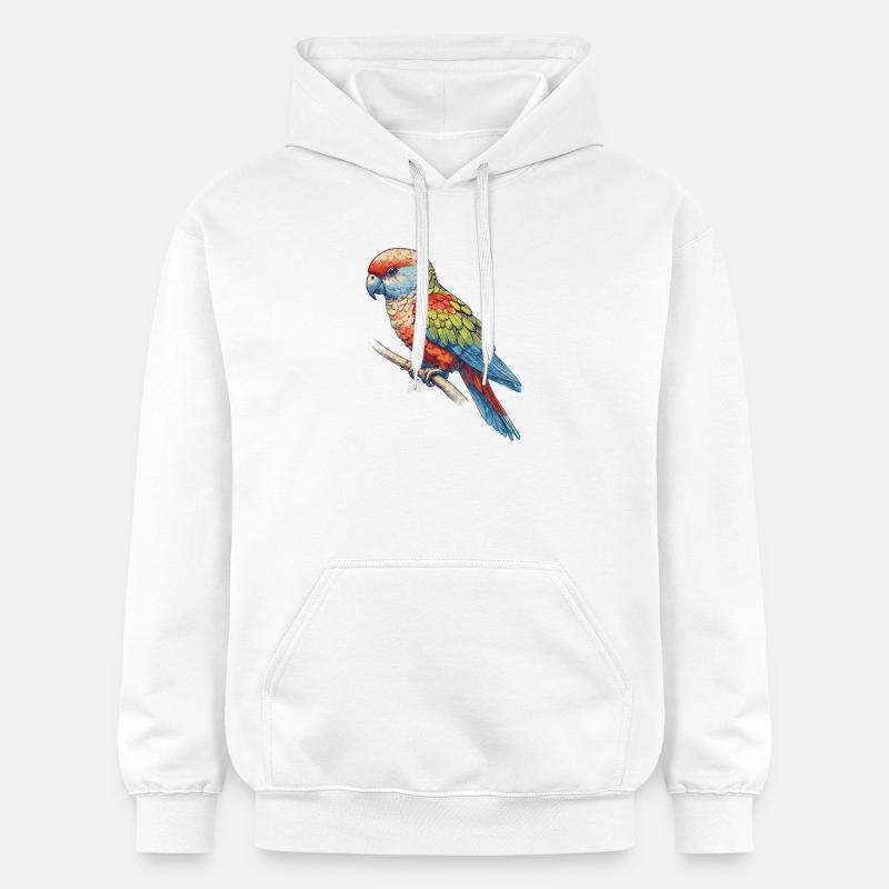 Perroquet - Sweat à capuche Softstyle® Gildan Unisexe - blanc