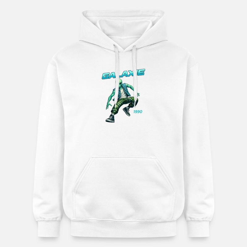 Galaxy 1990 Alien Rétro Look - Sweat à capuche Softstyle® Gildan Unisexe - blanc