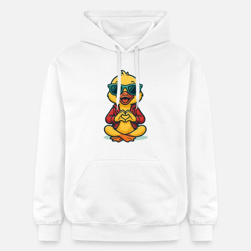 Battement de cœur de caneton - Sweat à capuche Softstyle® Gildan Unisexe - blanc