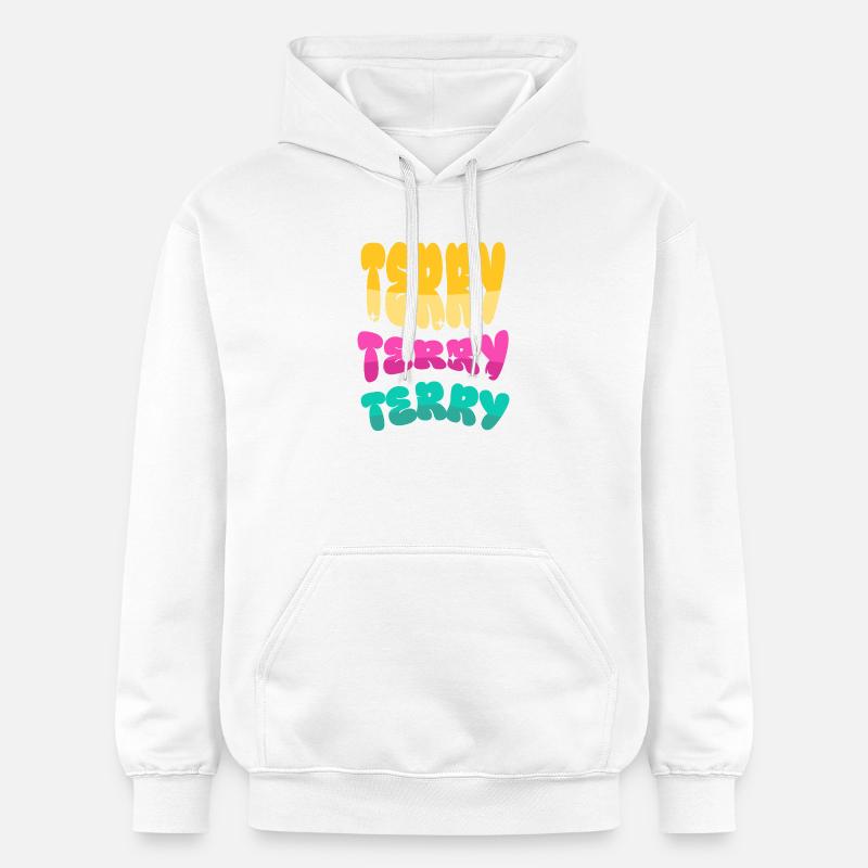 Nom Terry - Sweat à capuche Softstyle® Gildan Unisexe - blanc