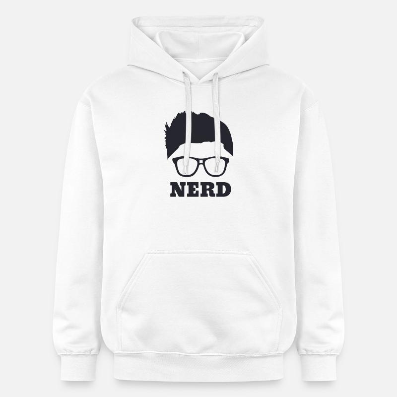 nerd - Sweat à capuche Softstyle® Gildan Unisexe - blanc