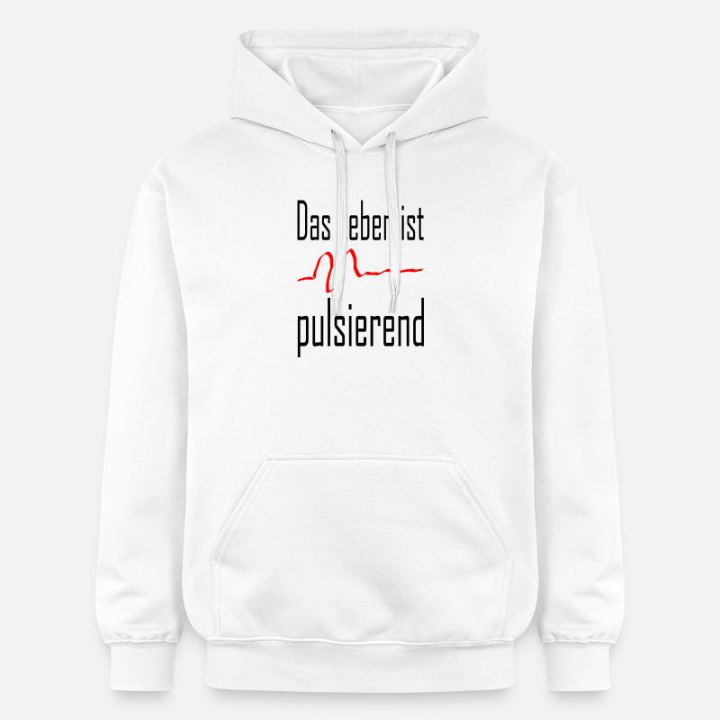 La vie pulse / Déclaration / Dire - Sweat à capuche Softstyle® Gildan Unisexe - blanc