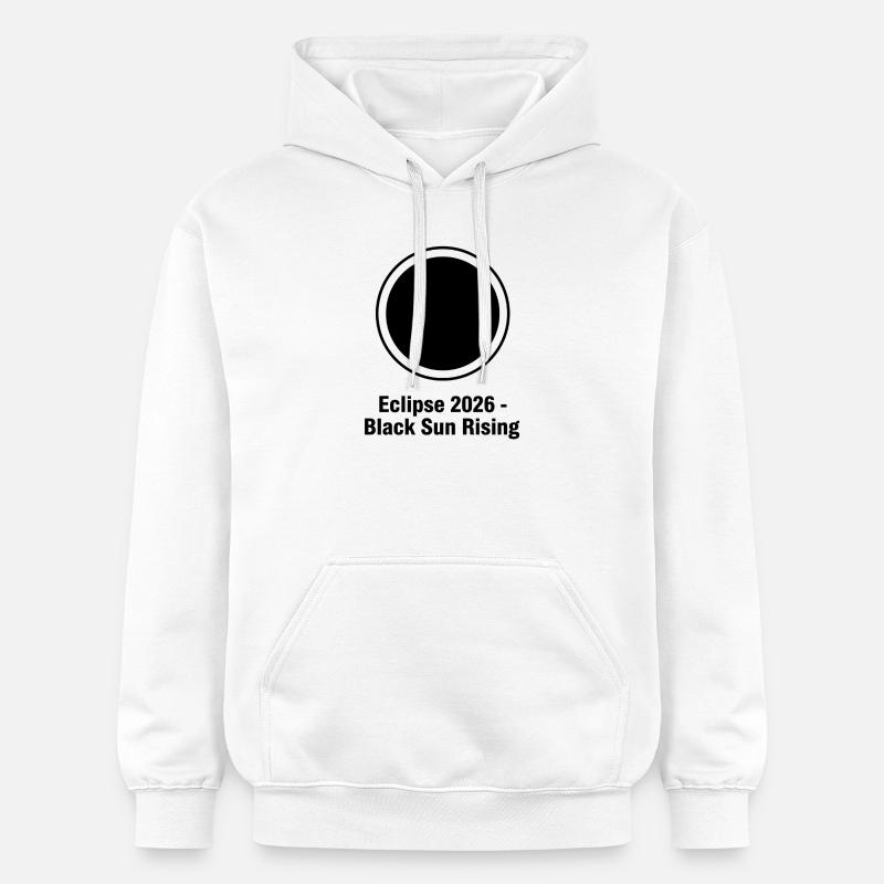 Éclipse 2026 Soleil Noir Levant - Sweat à capuche Softstyle® Gildan Unisexe - blanc