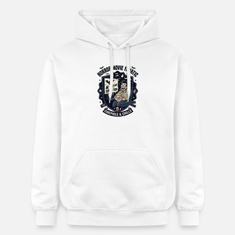 Cinéphile passionné de films d’horreur - Sweat à capuche Softstyle® Gildan Unisexe - blanc