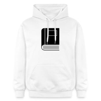 Geschlossenes Buch - Gildan Unisex Softstyle® Midweight Hoodie - Weiß - Vorne - Liana (172cm) & Jaron (178cm)