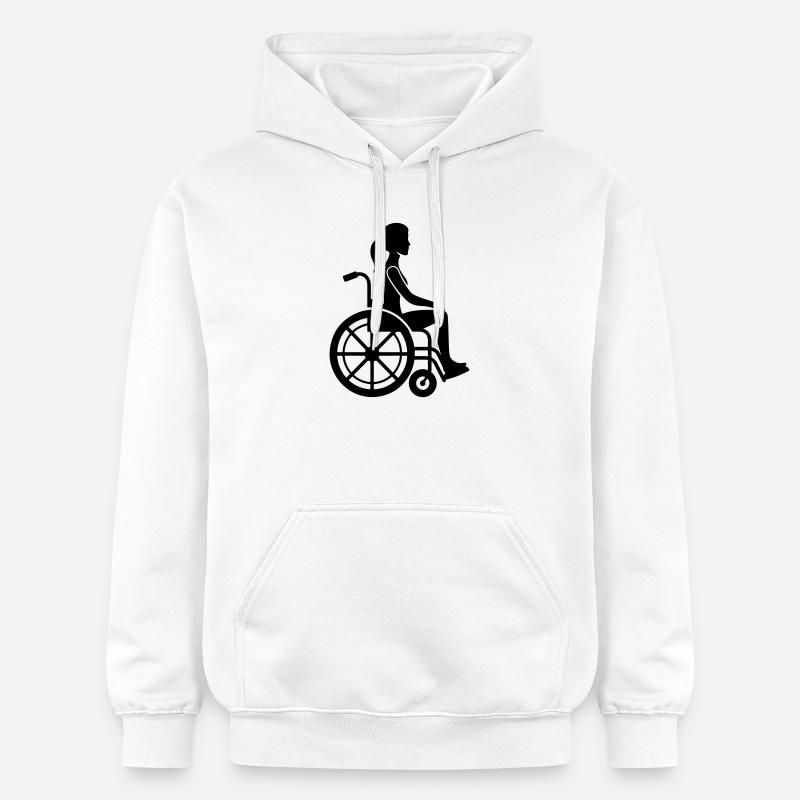 Femme en fauteuil roulant - Sweat à capuche Softstyle® Gildan Unisexe - blanc