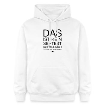 das ist kein sehtest - Gildan Unisex Softstyle® Midweight Hoodie - Weiß - Vorne - Liana (172cm) & Jaron (178cm)