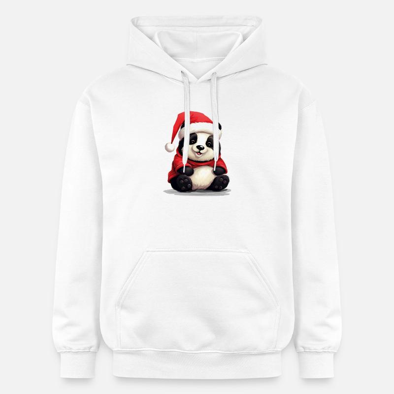 Panda Mignon, Noël, Panda Ours - Sweat à capuche Softstyle® Gildan Unisexe - blanc