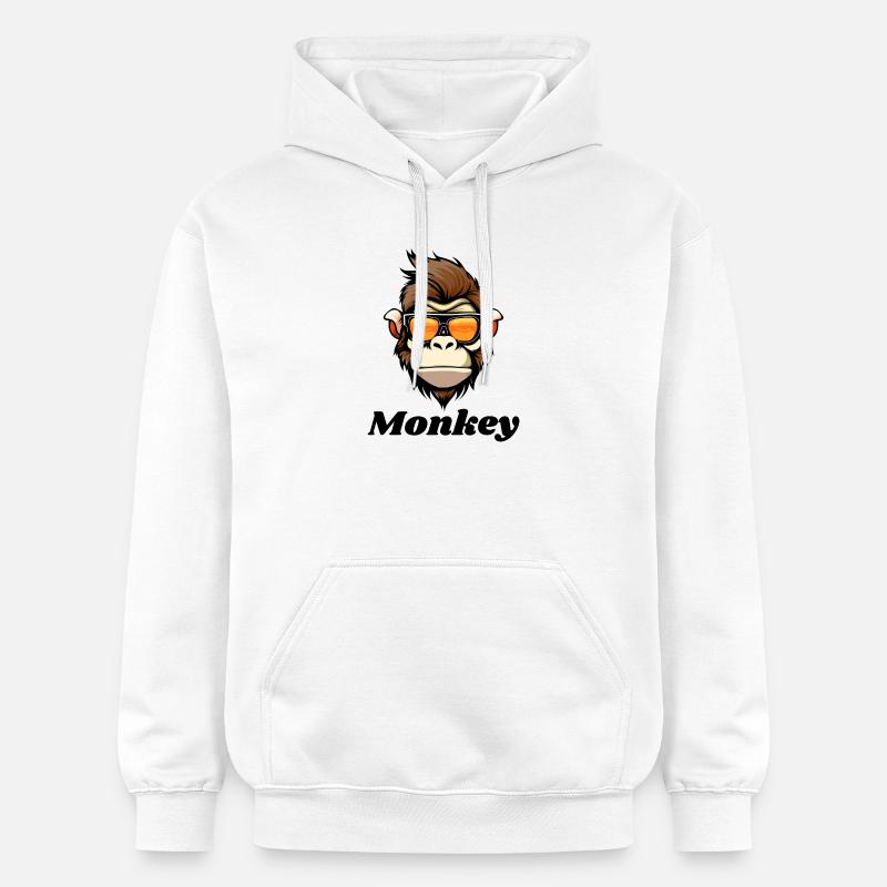 monkey, singe, primate - Sweat à capuche Softstyle® Gildan Unisexe - blanc