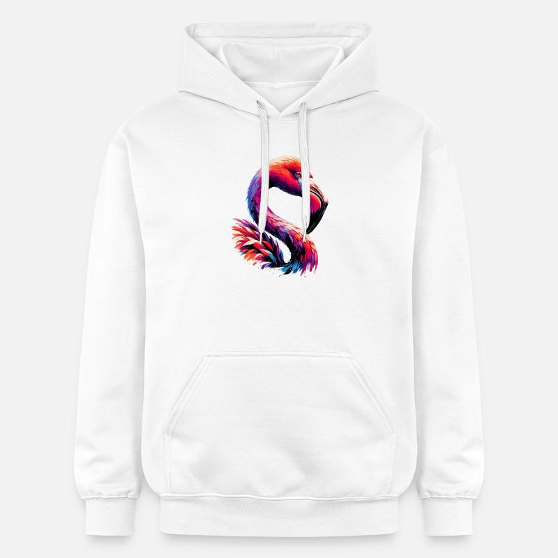 Flamant - Sweat à capuche Softstyle® Gildan Unisexe - blanc