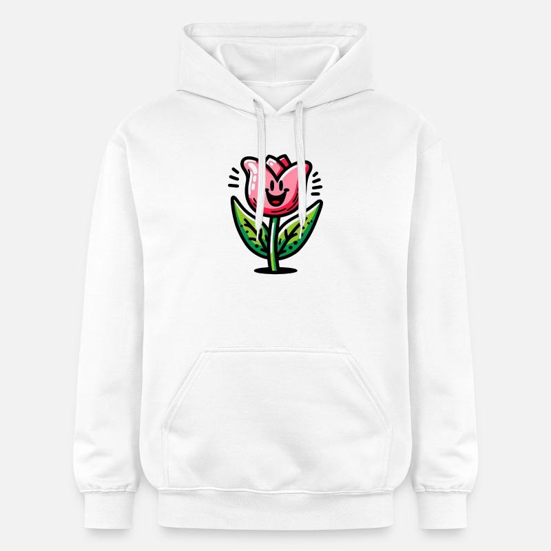 Tulipe - Sweat à capuche Softstyle® Gildan Unisexe - blanc