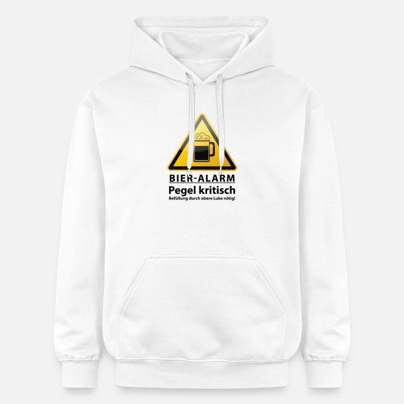 Alerte bière ! Panneau d’avertissement - Sweat à capuche Softstyle® Gildan Unisexe - blanc