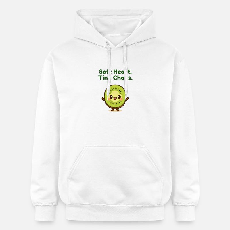 Softe Herz Tiny Chaos Kiwi - Gildan Unisex Softstyle® Midweight Hoodie - Weiß