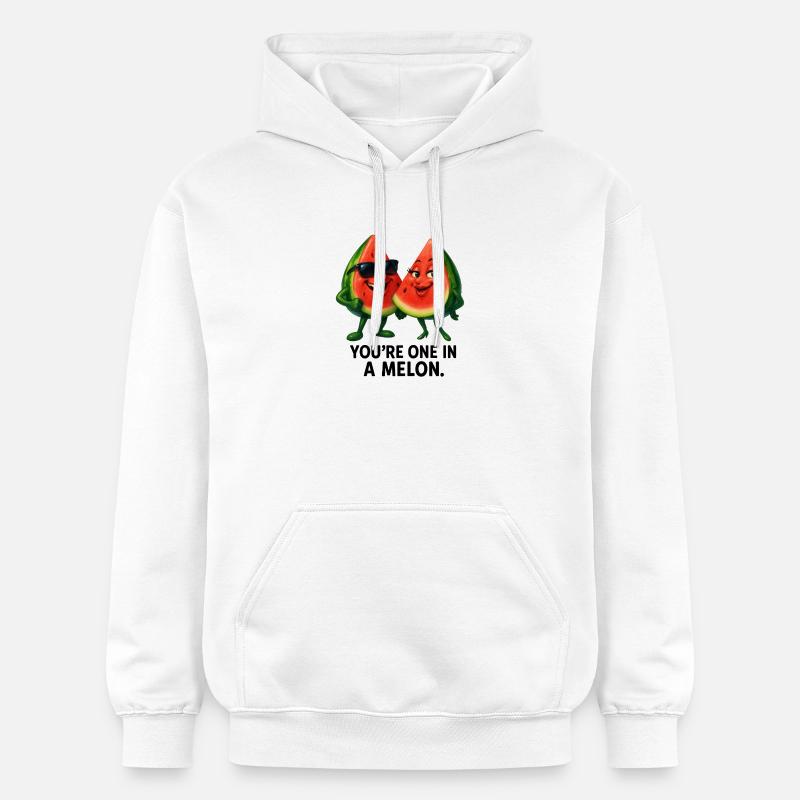 Un dans un duo melon - Sweat à capuche Softstyle® Gildan Unisexe - blanc
