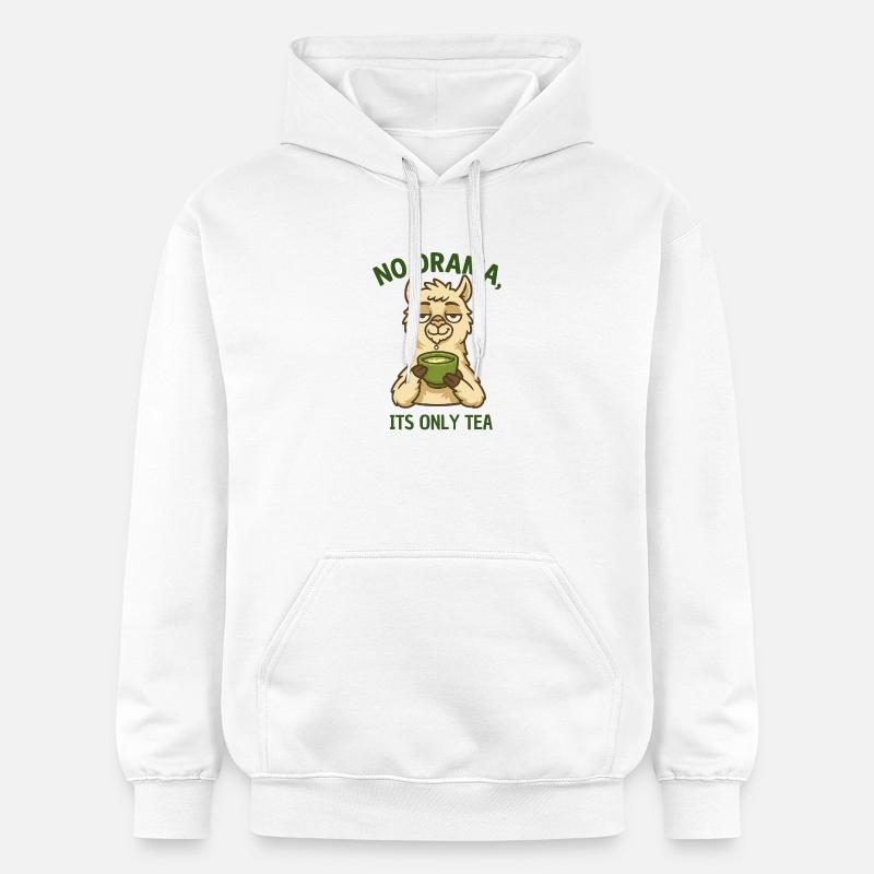 Pas de drame Alpaga Tea Time - Sweat à capuche Softstyle® Gildan Unisexe - blanc